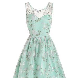 ay Sleeveless High Waist A Line Midi Prom Dress